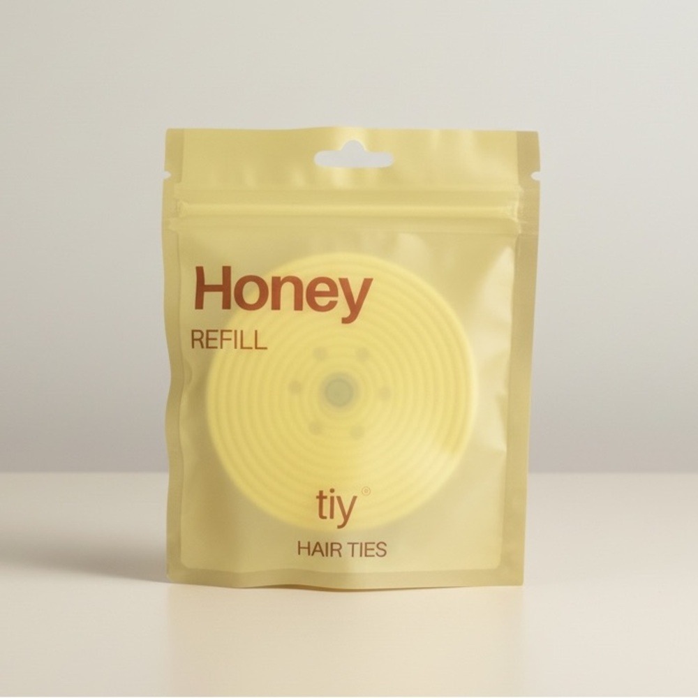 TIY Hair Ties Honey Refill Pastel Yellow Elastic Cords